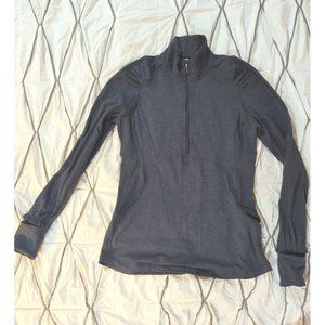 Lululemon  1/4 Zip Pullover sz 8‎ Charcoal Grey